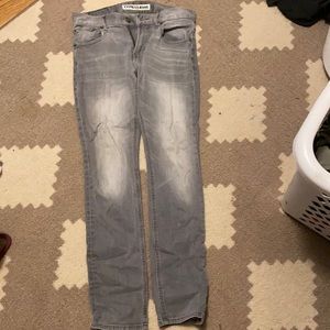 Men’s slim fit grey jeans stretch material